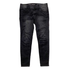 Basic House Front Seam‎ Detail Skinny Jeans Womens 28 Faded Black